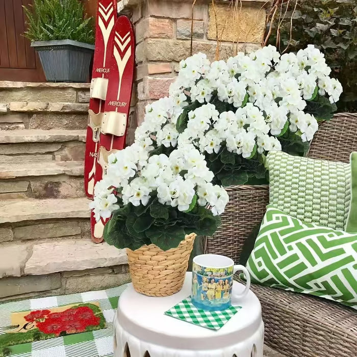 🌺Mother's Day 49% OFF 💐 Bundles Artificial Geranium Flowers For Outdoors Geranium Flowers Outdoor Artificial Flowers UV Resistant Garden Plants Faux Flowers For Home Kitchen Table Centerpieces Patio 🌸✨