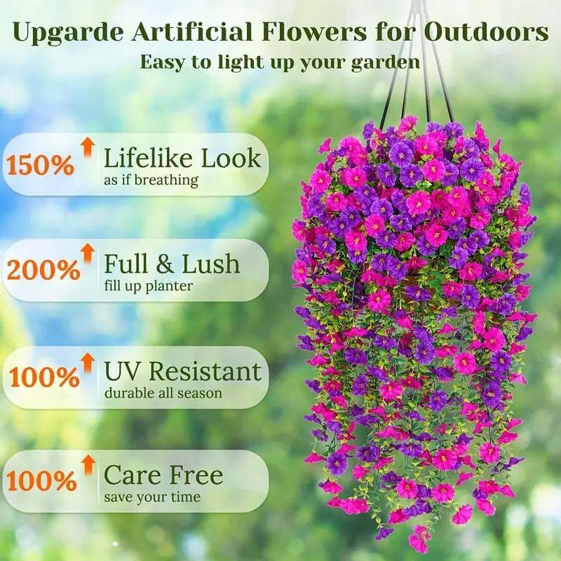 🌺Mother's Day 50% OFF🌺UV Resistant Hanging Artificial Morning Glory Vine 💖