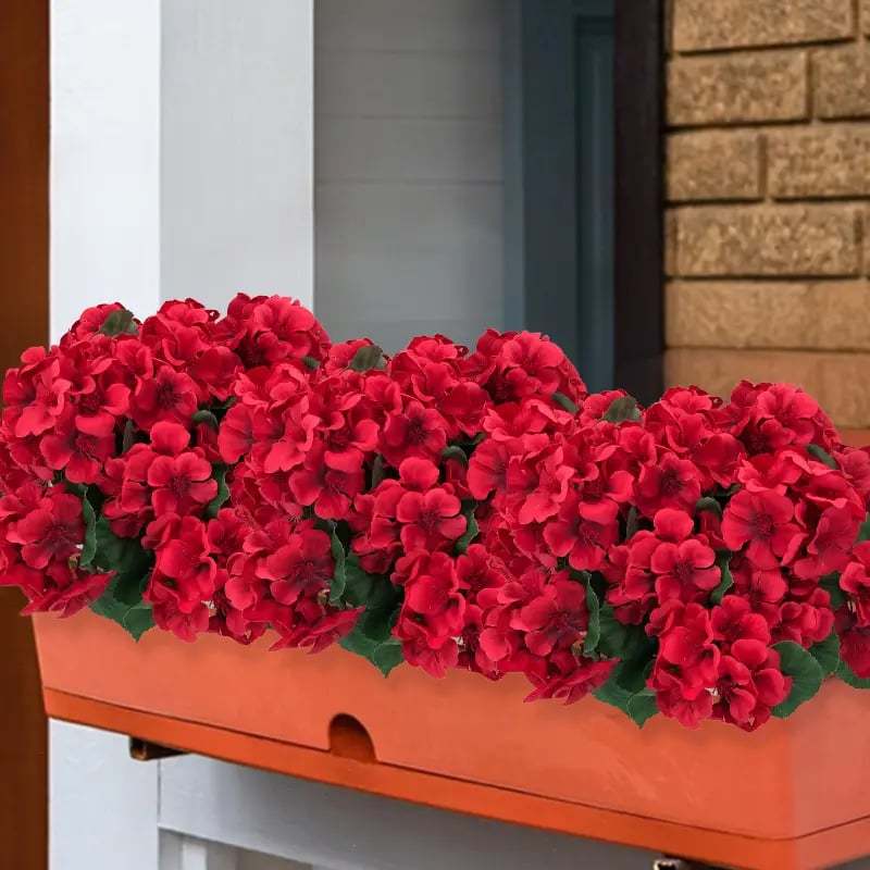 🌺Mother's Day 49% OFF 💐 Bundles Artificial Geranium Flowers For Outdoors Geranium Flowers Outdoor Artificial Flowers UV Resistant Garden Plants Faux Flowers For Home Kitchen Table Centerpieces Patio 🌸✨