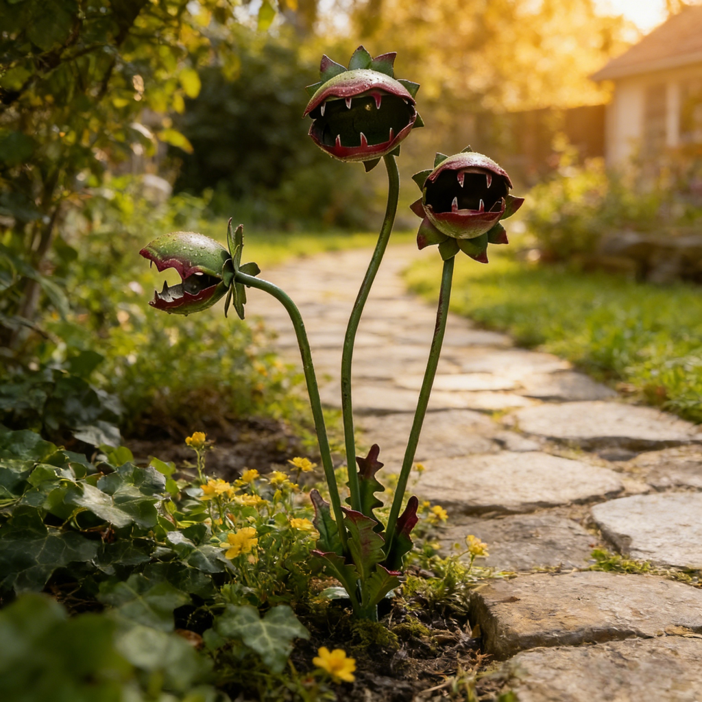 🌺Mother's Day 49% OFF💜 Whimsical Metal Carnivorous Plant Garden Stake