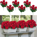 🌺Mother's Day 49% OFF 💐 Bundles Artificial Geranium Flowers For Outdoors Geranium Flowers Outdoor Artificial Flowers UV Resistant Garden Plants Faux Flowers For Home Kitchen Table Centerpieces Patio 🌸✨