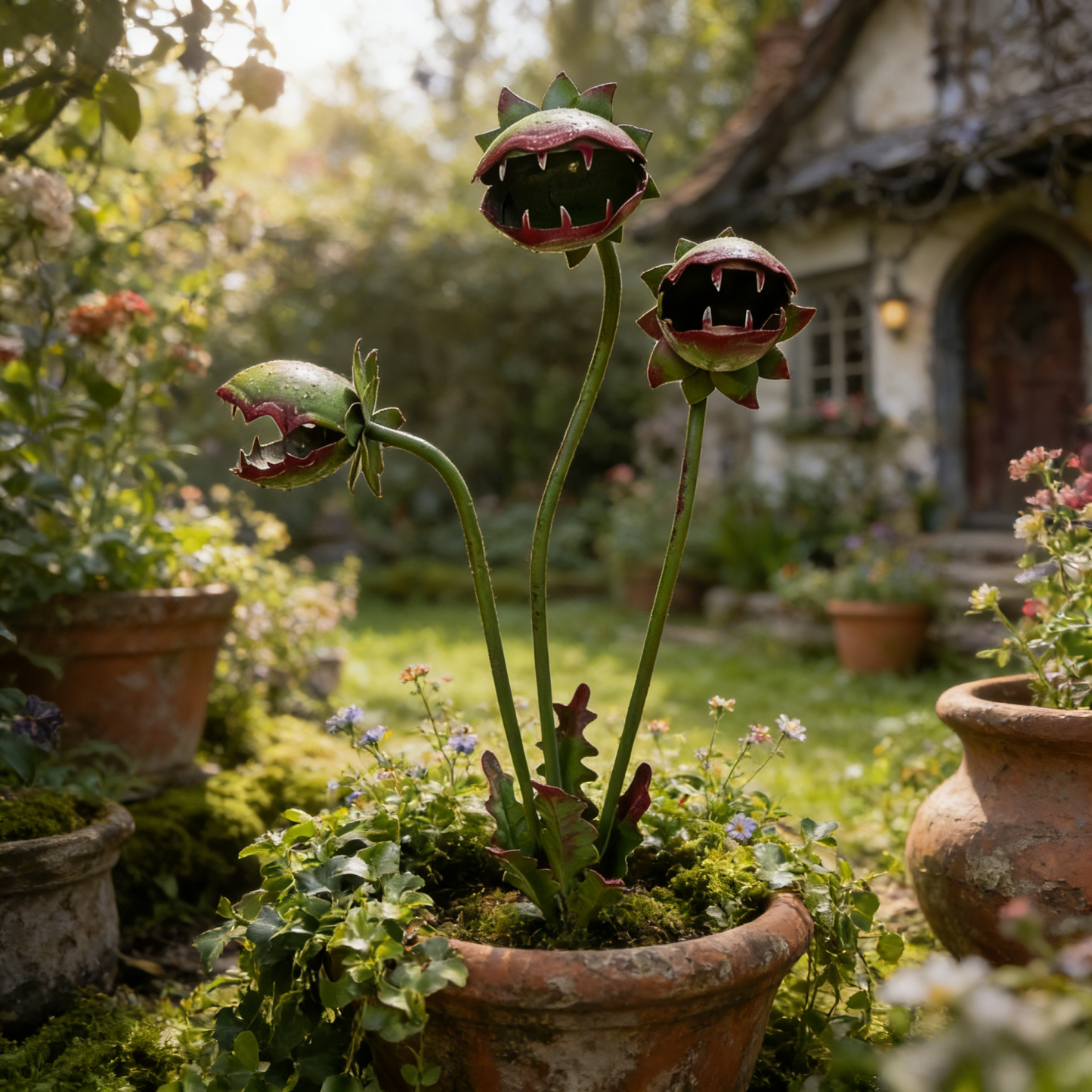 🌺Mother's Day 49% OFF💜 Whimsical Metal Carnivorous Plant Garden Stake