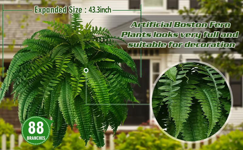 🌺Mother's Day 50% OFF🌱--🌿UV Resistant Lifelike Artificial Boston Fern