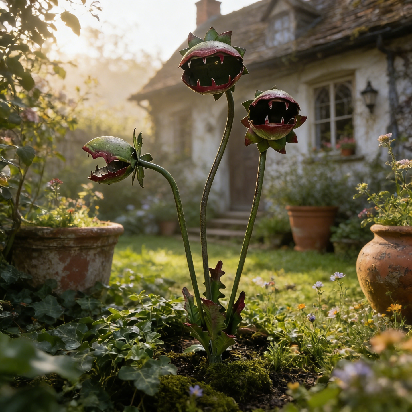 🌺Mother's Day 49% OFF💜 Whimsical Metal Carnivorous Plant Garden Stake