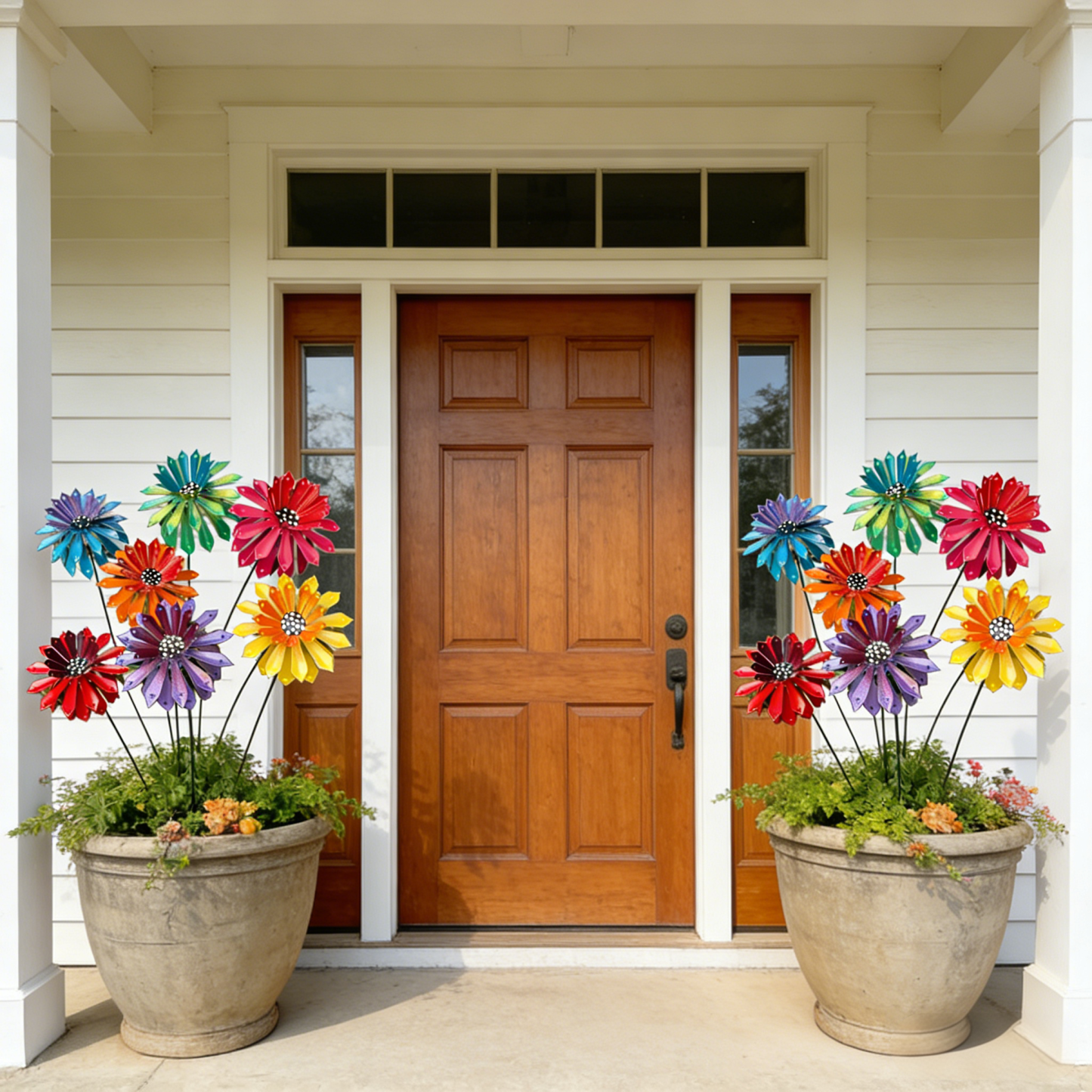 🌺Mother's Day 50% OFF💕✨ Handcrafted Metal Zinnia Flower Garden Stake