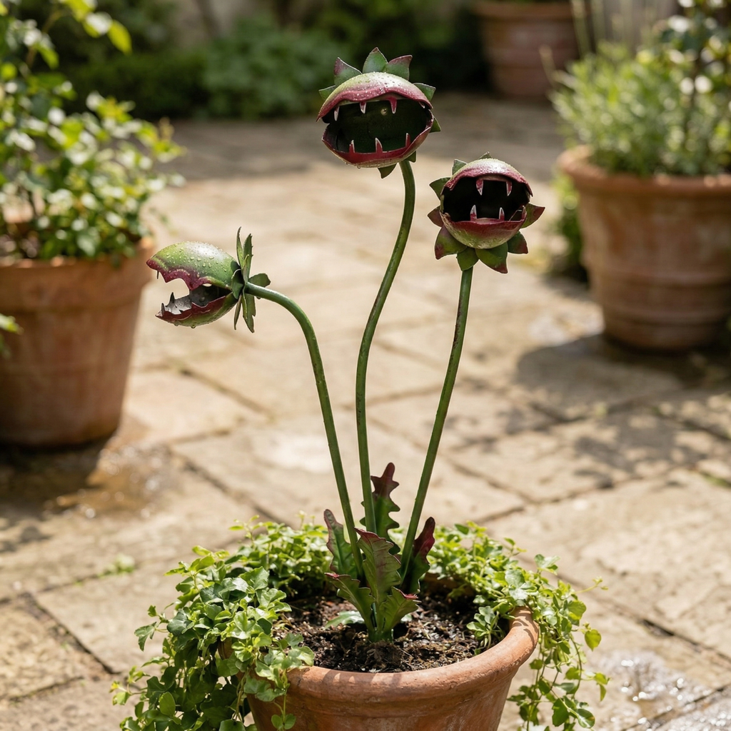 🌺Mother's Day 49% OFF💜 Whimsical Metal Carnivorous Plant Garden Stake