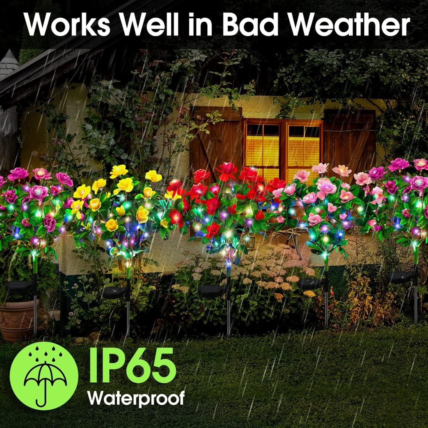 🔥🌺Mother's Day 49% OFF🌱Featuring Ultra-Realistic Artificial Petals, Solar-Powered & Weatherproof🏡