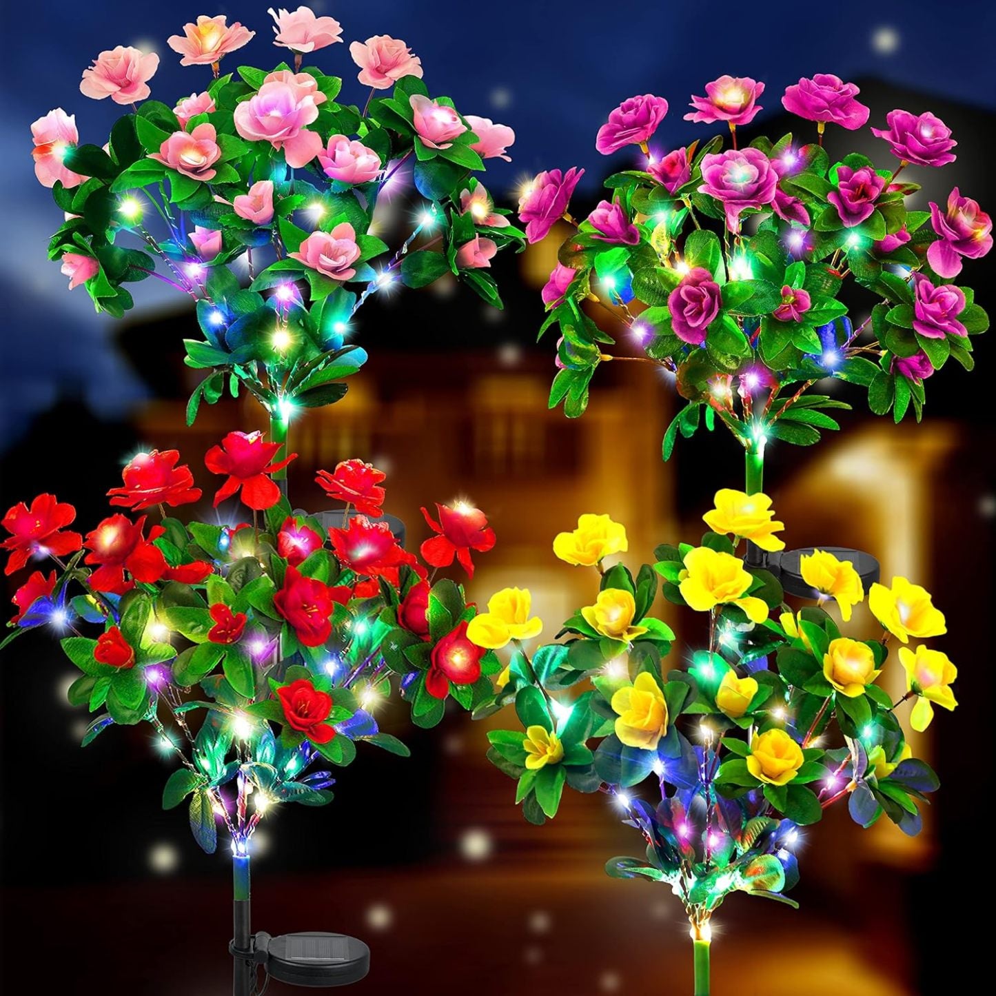 🔥🌺Mother's Day 49% OFF🌱Featuring Ultra-Realistic Artificial Petals, Solar-Powered & Weatherproof🏡